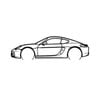 Ignite Laser Porsche 2015 718 Cayman GTS Silhouette Metal Wall Art Rustic Metal 23.6inch/60cm