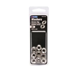 Zenith Screw Cup Washer  8G Chrome Plated 20pk