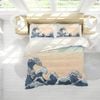 3D Abstract Blue Sea Waves Quilt Cover Set Bedding Set Pillowcases 174