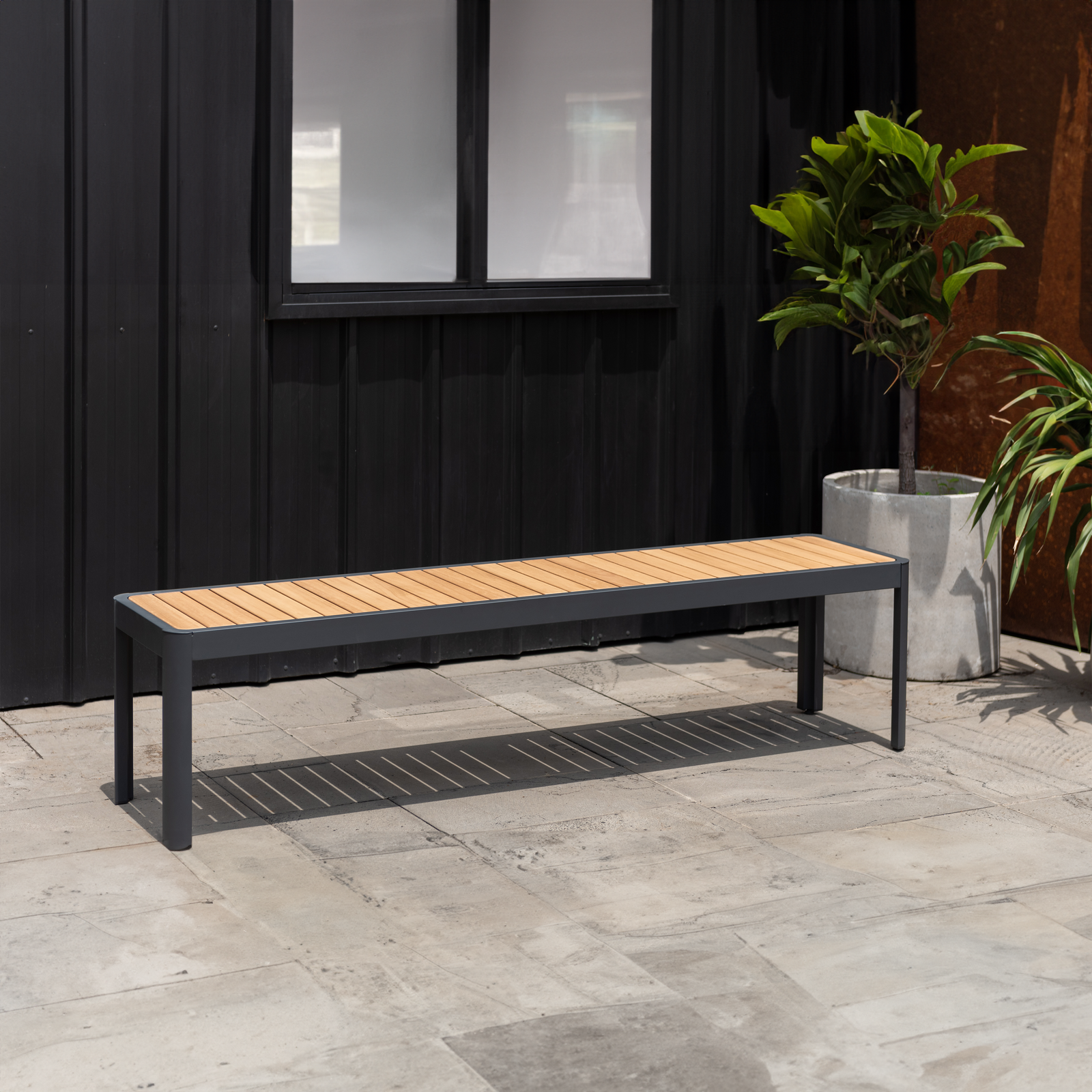 Mimosa 188 x 41cm Italica Aluminium Dining Bench