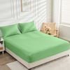 LINENOVA Bamboo 40cm Deep Pocket Bed Sheets Soft Fitted Sheet - King，Avocado