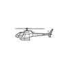 Ignite Laser Eurocopter AStar BA - Light Utility Helicopter Silhouette Metal Wall Art Rustic Metal 15.7 inch - 40 cm