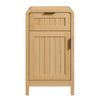 Design Square Aziel Wooden Nightstand Bedside Table Cabinet 1-Drawer 1-Door Oak