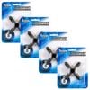 4PK Formula Sports Cue Stick Tip Nylon X Rest Accessory - Black
