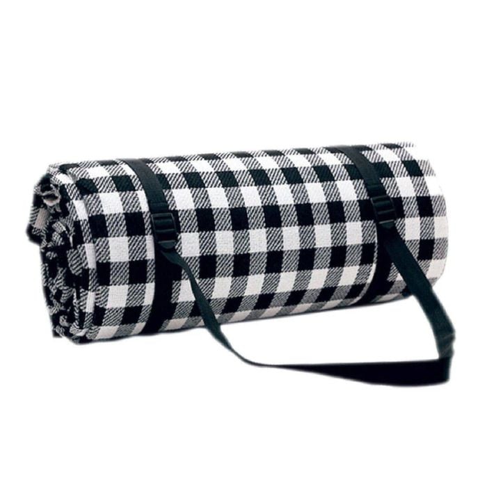 Provecta 2 m x 2 m Large Picnic Blanket Black