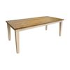Leura Belle Rustic Rectangle 210Cm X 100Cm Indoor Timber Dining Table - Distressed White Honey top