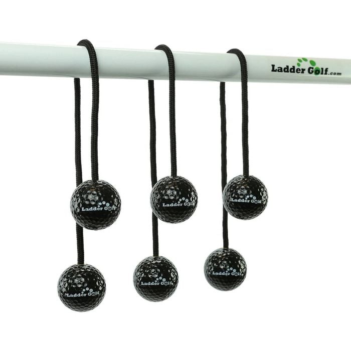 Vivere Ladder Golf Hard Bolas (3 pack) - Black - Replacement or additional bolas