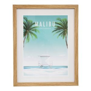 LVD Framed Glass/Resin 40x50cm Print Malibu Wall Hanging Art