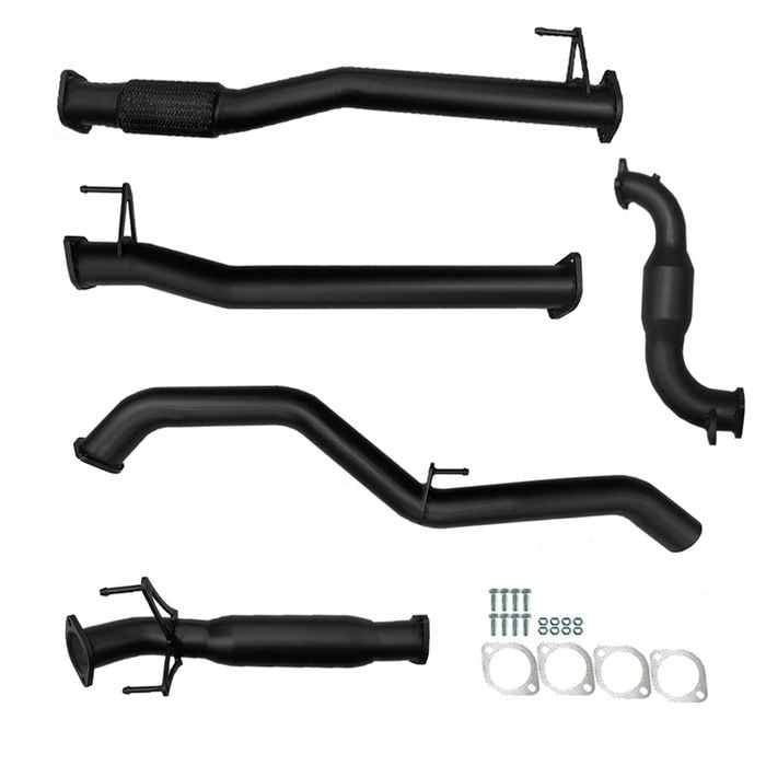 Ignite Exhausts Turbo Back For Isuzu D-max 3l 3" Cat & Hotdog Black Aluminised Steel