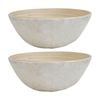 2pk Lvd Low Round Bamboo Capiz Shell Bowl Decorative/salad 20x20x8cm