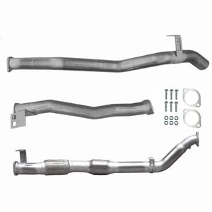 Ignite Exhausts Turbo Back For Toyota Landcruiser 76 Series V8 Wagon 3" Cat With Pipe Raw Aluminised Steel