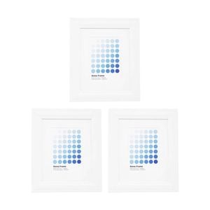 3PK Braz Siena Image Photo Document Display Frame 20x25cm White