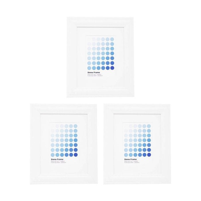 3PK Braz Siena Image Photo Document Display Frame 20x25cm White