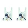 2PK Ashdene Plastic 64x36cm Modern Birds Wren Shopping Bag