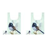 2PK Ashdene Plastic 64x36cm Modern Birds Wren Shopping Bag