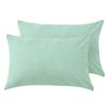 LINENOVA 2PCS 100% Cotton Pillow Cases Slip Cover Pillowcase - Sage Green Standard