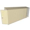 Build-a-Shed 0.8 x 4.5 x 2m Hinged Door Tunnel Shed With Single Sliding Side Door - Cream