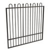 ProtectorAl 1201 - 1500mm x 1500mm Black Aluminium Garden Gate Loop and Spear with Mid Rail