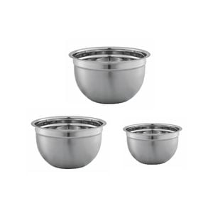 Avanti Stainless Steel Deep Mixing Bowls Set 3 - 18cm 22cm and 26cm