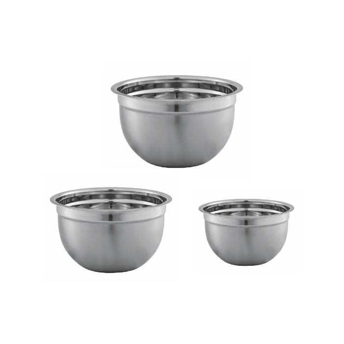 Avanti Stainless Steel Deep Mixing Bowls Set 3 - 18cm 22cm and 26cm