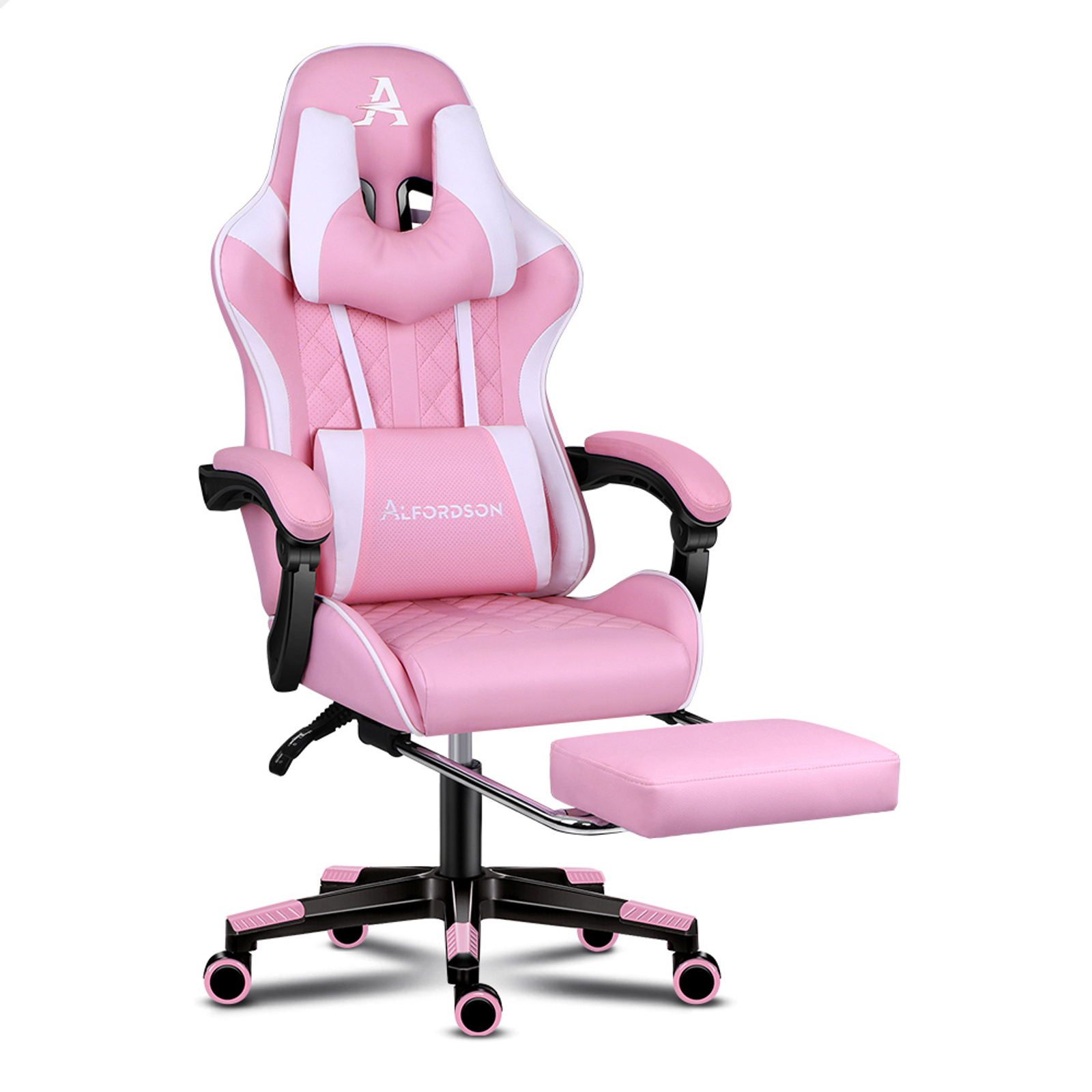 ALFORDSON Gaming Chair Office Chair Pink White Bunnings Australia