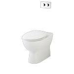 Caroma Leda Care Invisi II Toilet Suite WELS 4 Star 4.5L/Full
