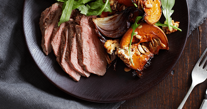 Rump Steak With Baked Pumpkin & Feta Recipe | Matador BBQs