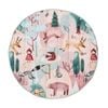 Linen House Kids 200gsm folk Woodland Reversible Play Mat Round Cotton 120cm