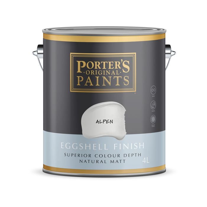 Porter's 4L Alpen Eggshell Finish Broadwall Washable Paint - 4L