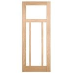 Corinthian 2340 x 820 x 35mm Internal Door White Oak Moda Clear Glass AMODG21