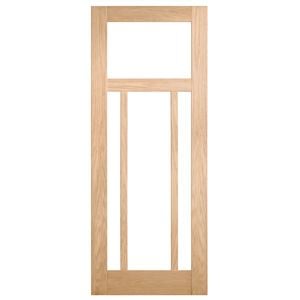 Corinthian 2340 x 820 x 35mm Internal Door White Oak Moda Clear Glass AMODG21