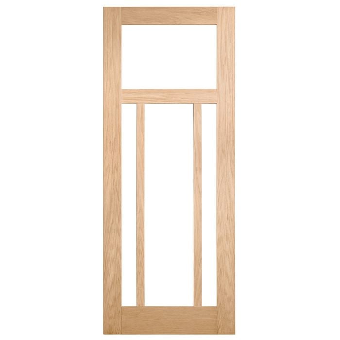 Corinthian 2340 x 820 x 35mm Internal Door White Oak Moda Clear Glass AMODG21