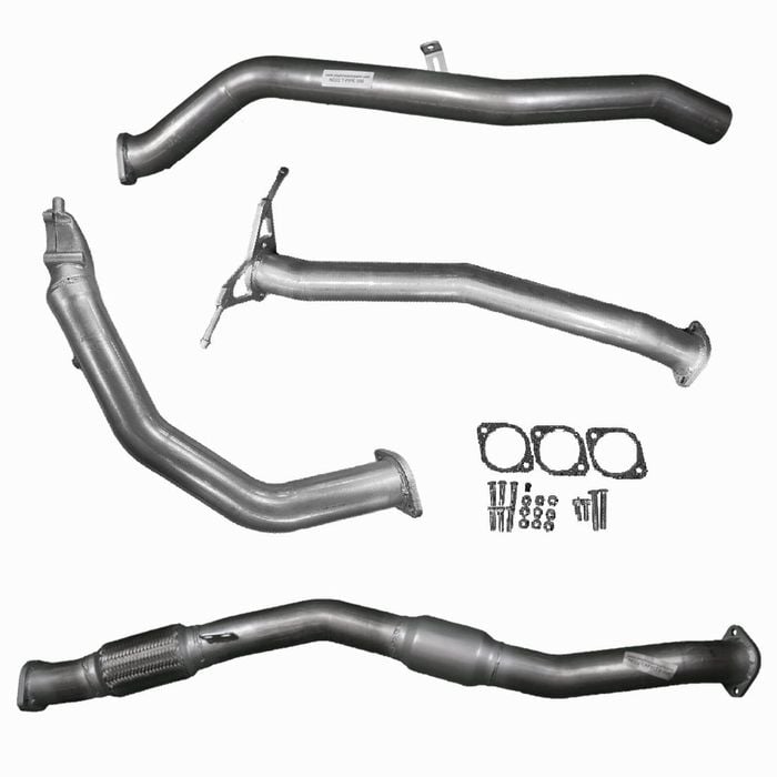 Ignite Exhausts Turbo Back For Nissan D22 Navara 3l 3" Cat & Pipe Only Raw Aluminised Steel
