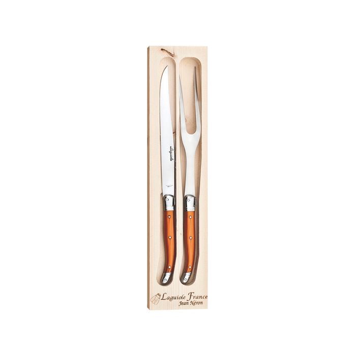 Laguiole Jean Neron Carving Set - Orange