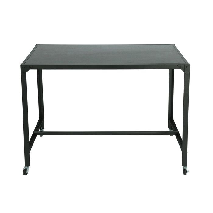 Foret Computer Desk Office Pc Laptop Table Study Workstation Home Black Metal