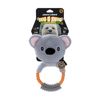 Paws And Claws Plush Koala Rope Ring Tugger Pet Dog Toy Squeak 20x12x1.5cm