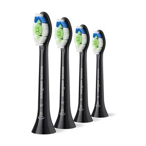 4pc Philips Sonicare W2 Optimal White Brush Head Black Replacement