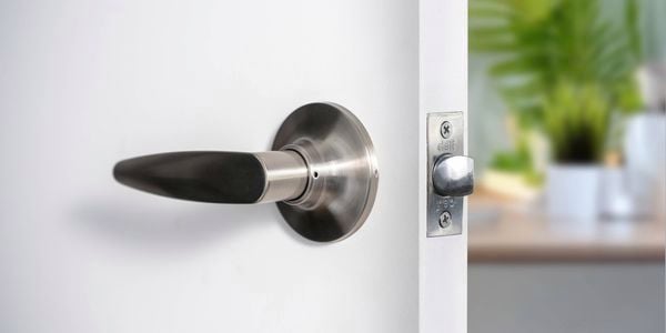 A sliver door handle model number DKNOB0005