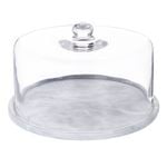 Davis & Waddell Nuvolo Marble Round Dome Grey & Clear 29x18cm