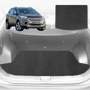 6D Diamond Car Boot Mat for Ford Escape 2013-2019-Cargo Mat-Black-Outback GT
