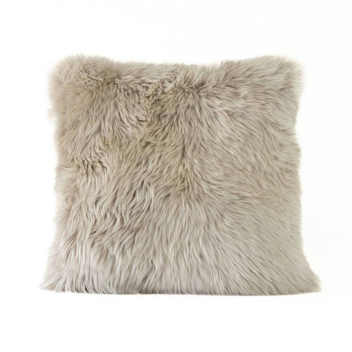 Naturally Sheepskins 45x45cm Stone Sheepskin Cushion Cover