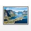 Islands, Water with Mountains  Print 100% Australian Made 90x60cm  (Poster)