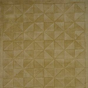 Handmade Contemporary Wool Rug - Triangle - Irish Cream - 110x160cm
