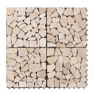 Tuscan Path 4 Piece Click Floor Tiles