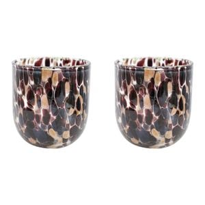 2PK LVD Glass Votive Candle Holder Home Decor 10cm Sabi