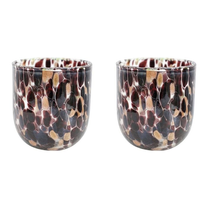 2PK LVD Glass Votive Candle Holder Home Decor 10cm Sabi