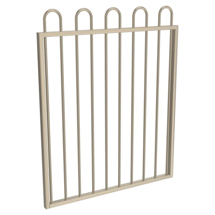 ProtectorAl 975 W x 1200mm H Paperbark Aluminium Pool Loop Top Gate