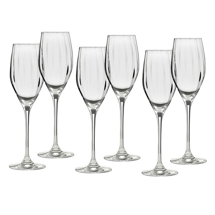 6pc Ecology Twill 170ml Glass Prosecco/Sparkling Wine/Champagne Bar Glasses Set