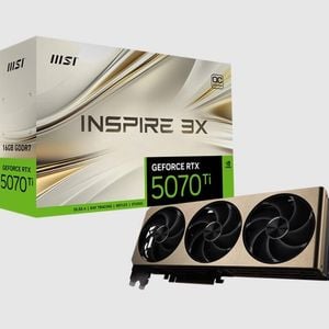Msi Nvidia Geforce Rtx™ 5070 Ti 16g Inspire 3x Oc, Boost: 2482 Mhz, Cuda 8960 Units, 16gb Gddr7, Hdmi™ X 1