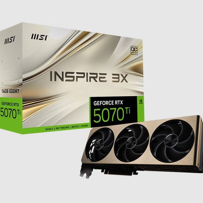 Msi Nvidia Geforce Rtx™ 5070 Ti 16g Inspire 3x Oc, Boost: 2482 Mhz, Cuda 8960 Units, 16gb Gddr7, Hdmi™ X 1